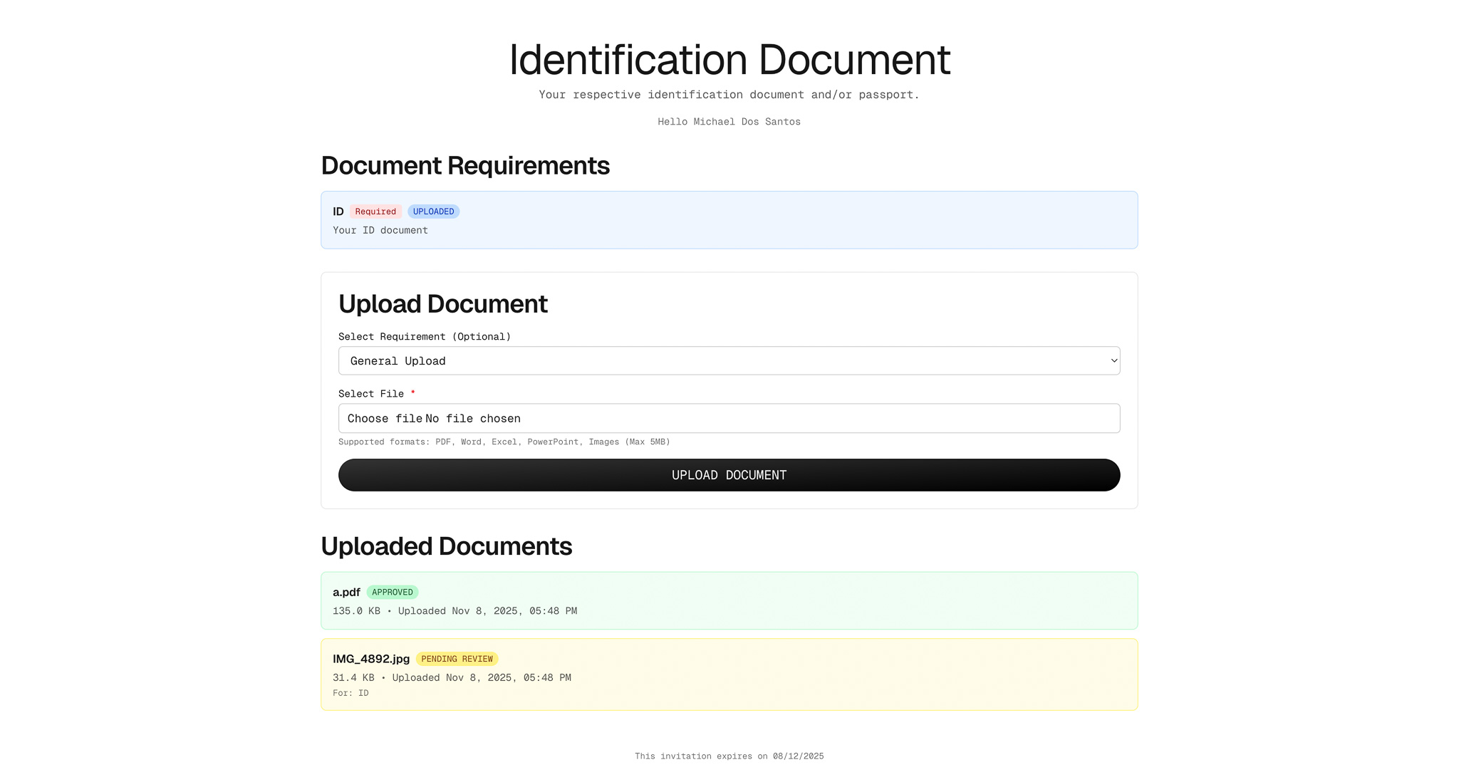 Clients Upload Documents